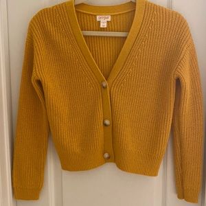Mustard yellow cardigan